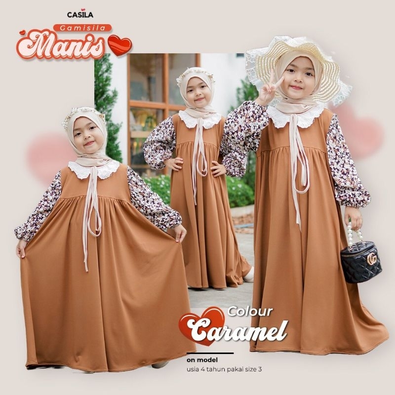 GAMISILA MANIS /BAJU GAMIS ANAK PEREMPUAN LUCU