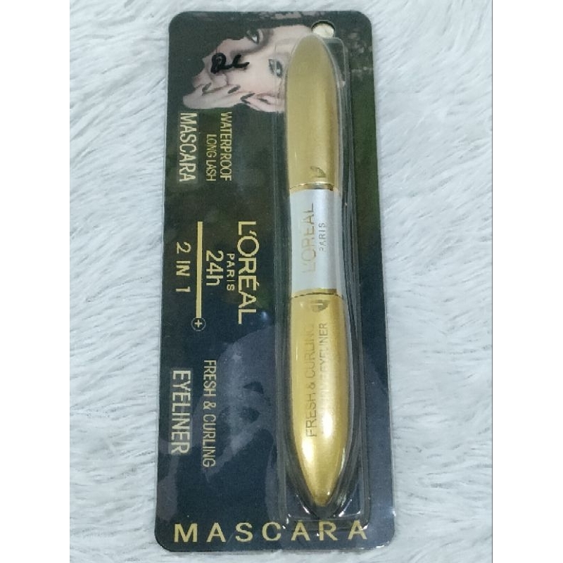 Mascara + Eyeliner 2in1 / Mascara Eyeliner double extension waterproof MURAH /Grosir