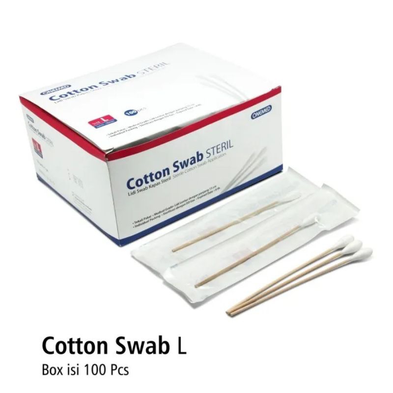 COTTON SWAB STERIL KAPAS STERIL ONEMED #AMG