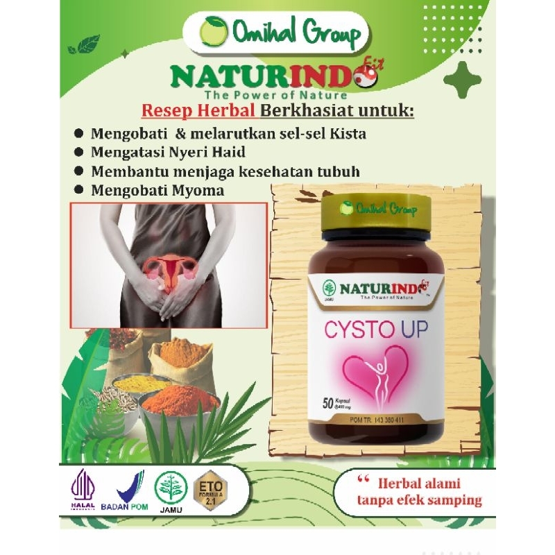 Obat Miom Kista Ovarium Kista Bartholin Kista Coklat - Kista Endometriosis Ampuh CYSTO UP Naturindo