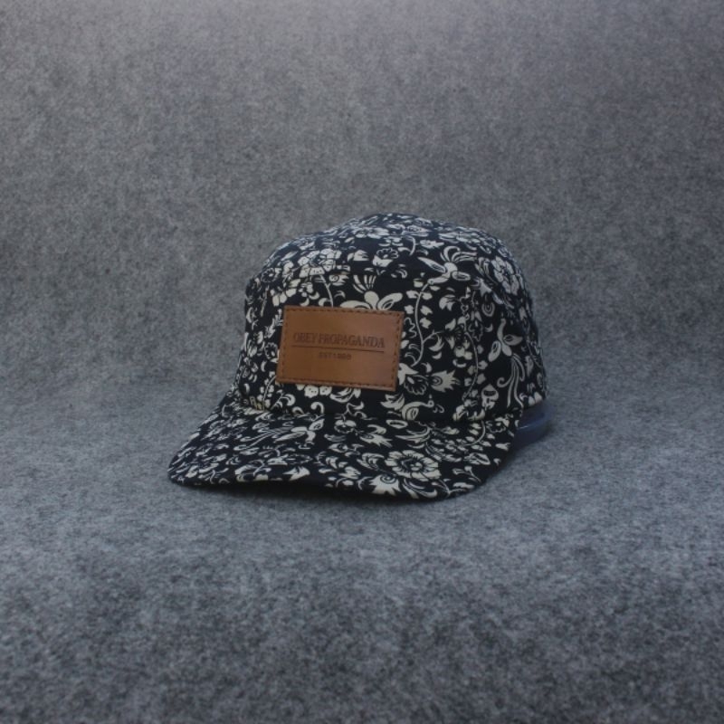 Topi 5-Panel Fashion Obey Floral Second Murah