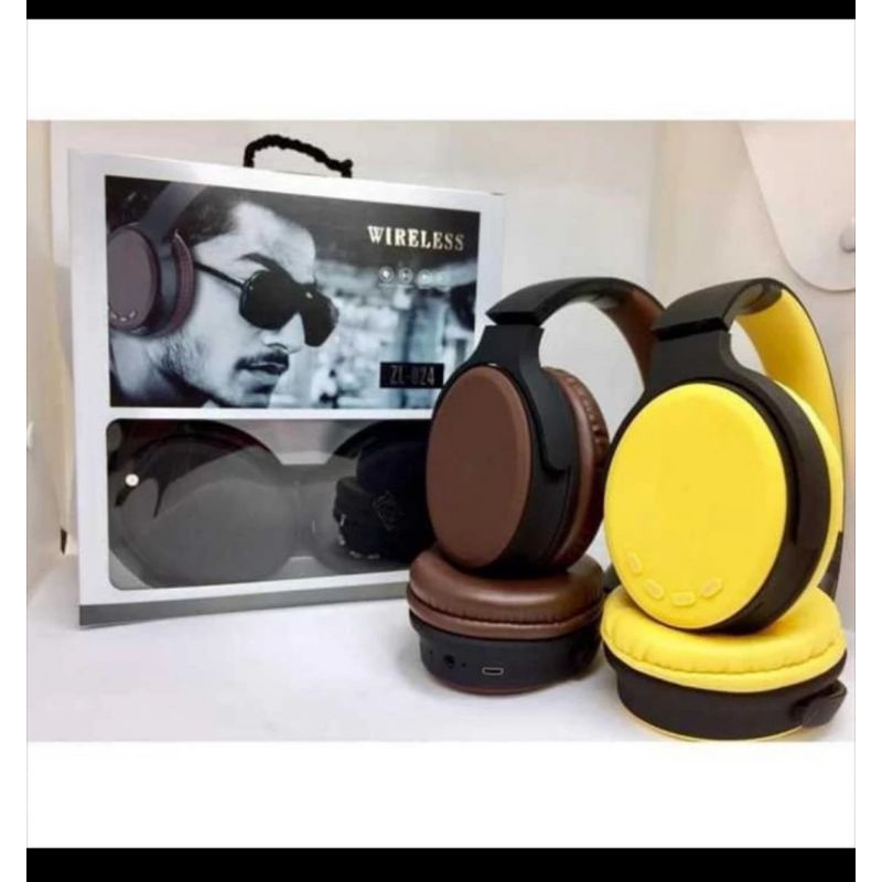 Headphone Bluetooth ZL-024 Bass Wireless + Kabel Aux
