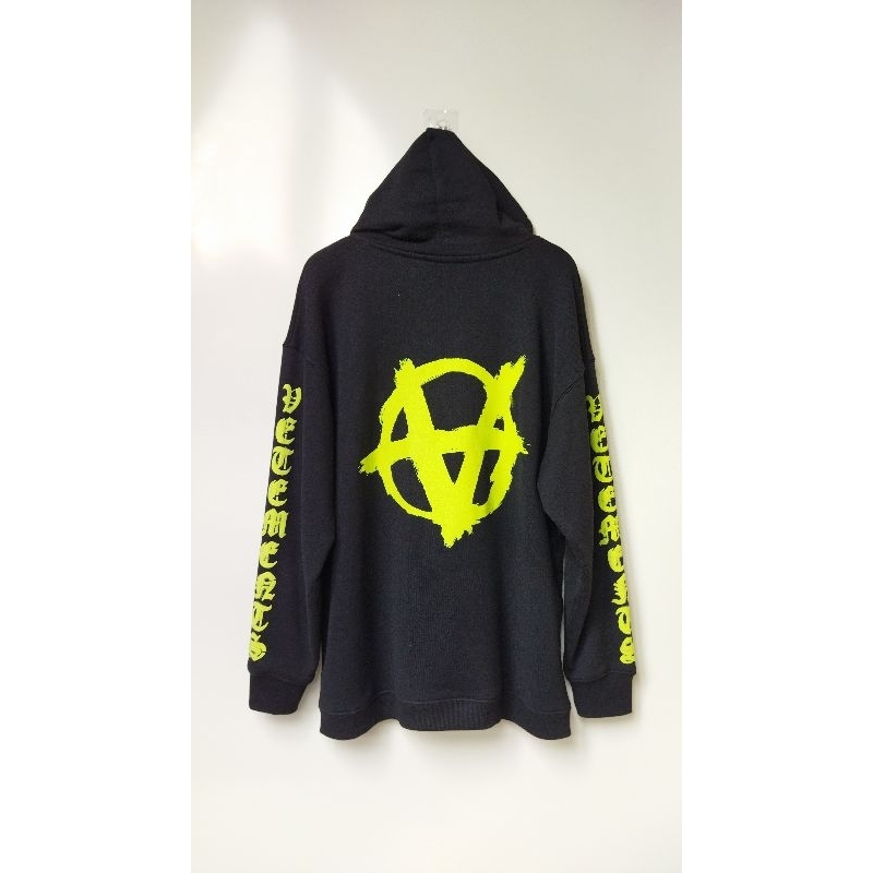 HOODIE VETEMENTS ANARCHY GREEN