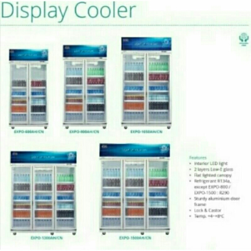DISPLAY COOLER GEA/KULKAS PENDINGIN 2 PINTU