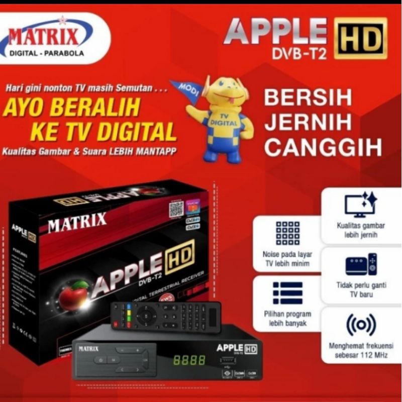 MATRIX APPLE DVB T2 MERAH HD