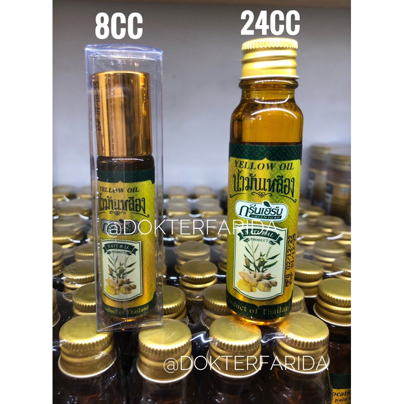 GREEN HERB YELLOW OIL Minyak Angin Original Thailand