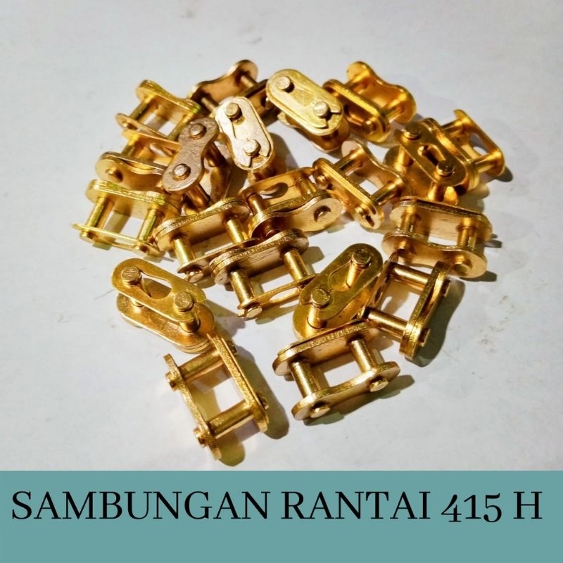 sambungan rantai 415 428 520 universal motor gold kuningan