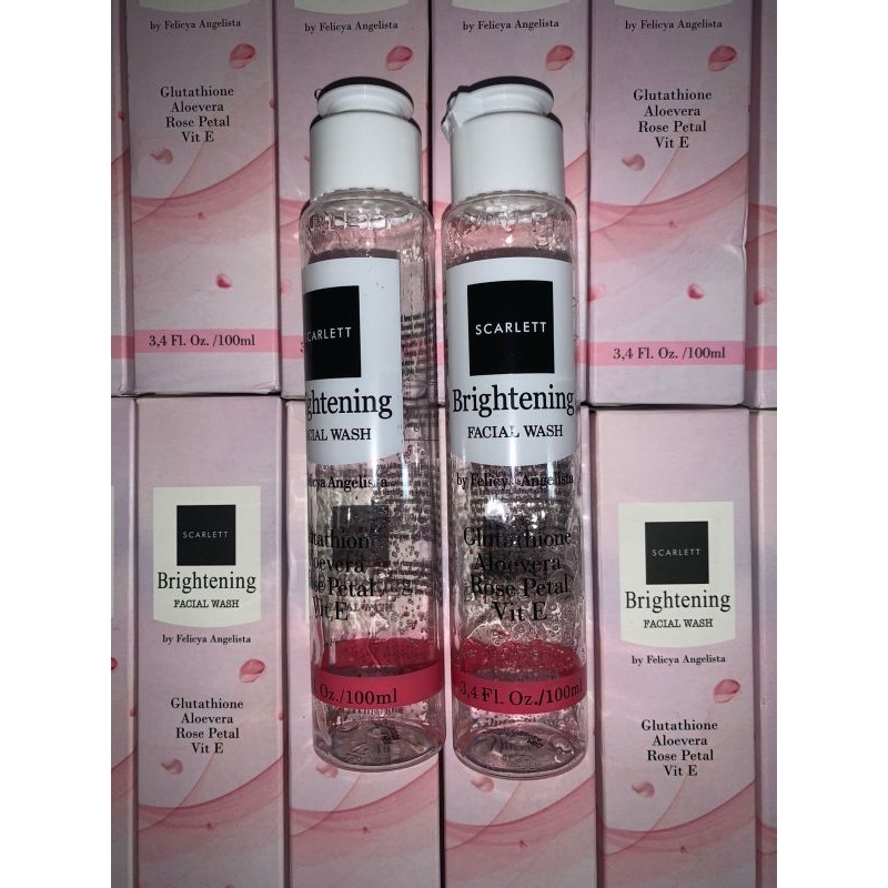 botol kosong facial wash scarlett brightly minimal 5pcs