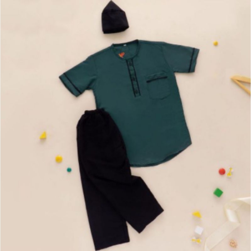 Setelan Baju Koko Muslim Anak  1-9 Tahun Set Pakaian Baju Anak Laki-laki Termura