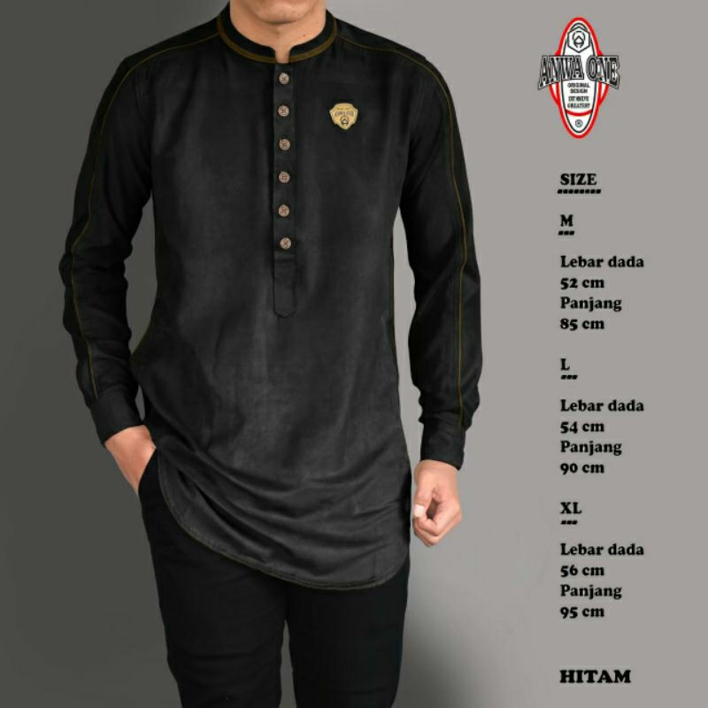 Baju muslim atasan pria lengan panjang ANWA ONE MODEL TERBARU 2023(BISA COD)