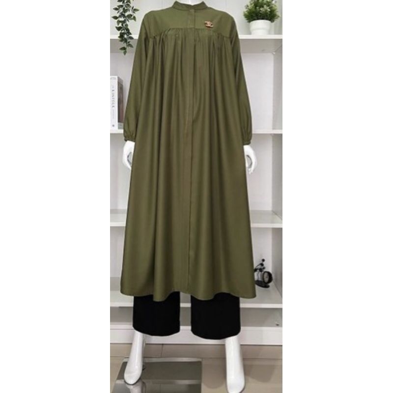 LONG DRESS TUNIK CRINKLE AIRFLOW OVER SIZE