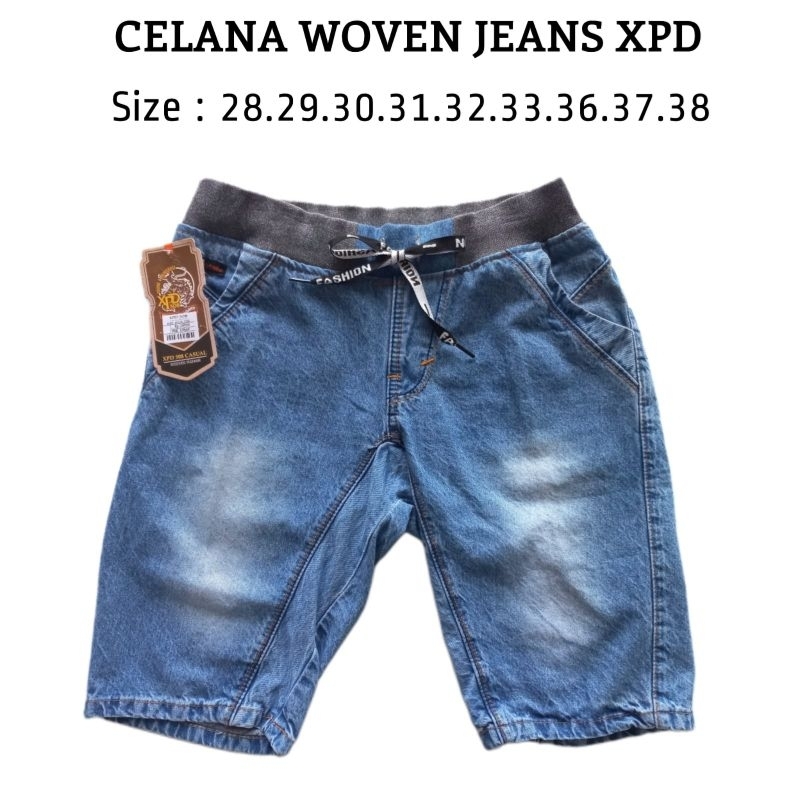 Celana Woven Jeans XPD/Celana Pendek Dewasa Pria