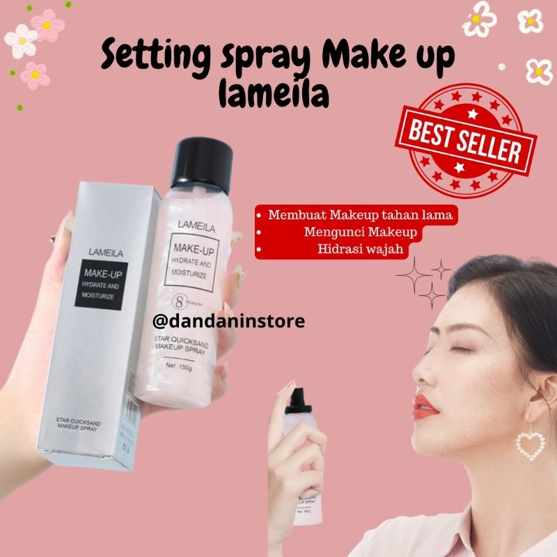 Setting Spray Make Up Lameila Melembabkan Mengunci Makeup Kosmetik Wajah Wanita Primer