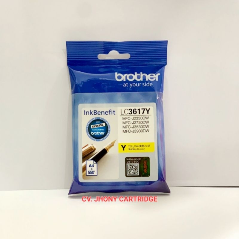 Tinta Cartridge Brother LC3617 LC 3617 BK Hitam Cyan Magenta Yellow Original