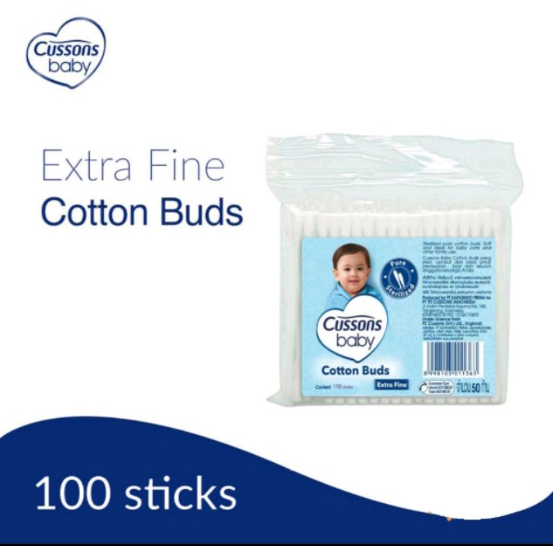 Cusson baby cotton buds reguler/ extra fine 100s pure sterilized