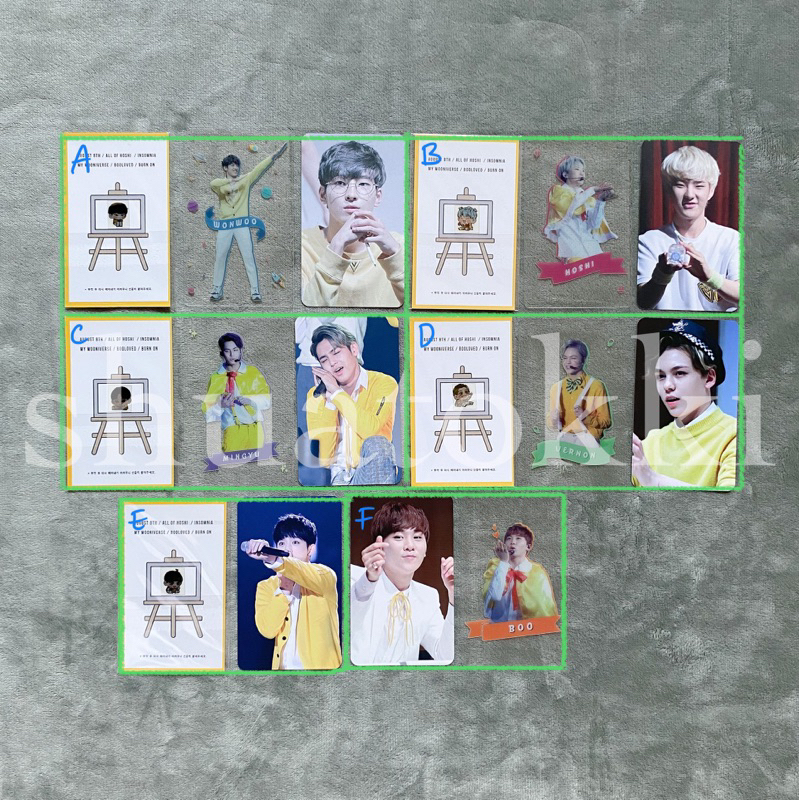 SEVENTEEN FANMERCH EMW STICKER TRANSPARENT PHOTOCARD SET HOSHI WONWOO MINGYU VERNON