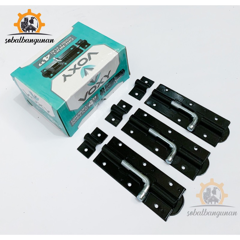 Grendel Hitam VOXY 4” Inch Double Plat Tebal / Grendel VOXY 4” Tebal