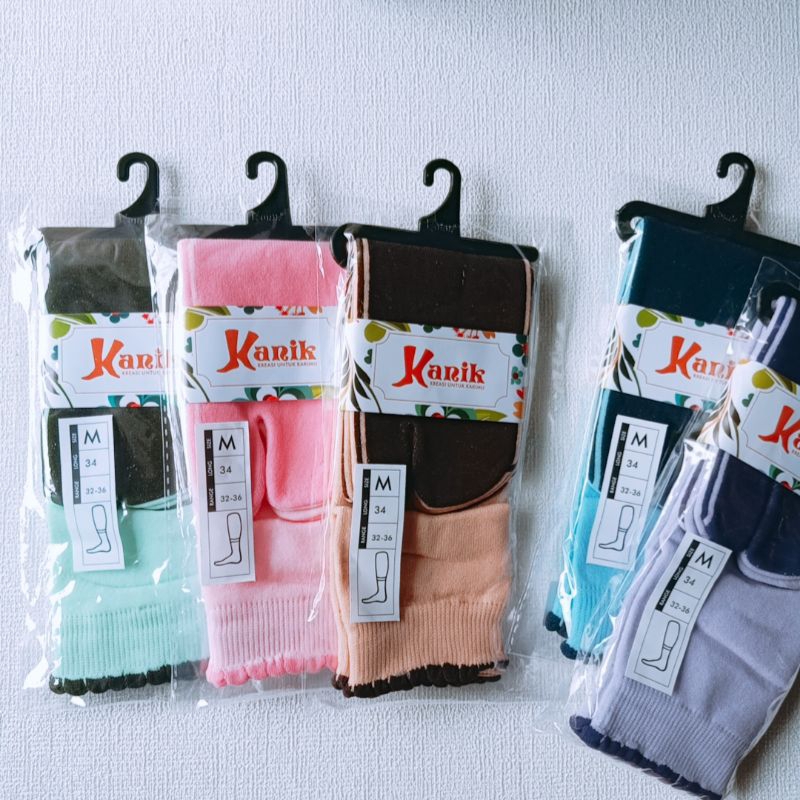 Kazarasock - Kaos Kaki Jempol Polos Kanik Vitta Telapak Hitam