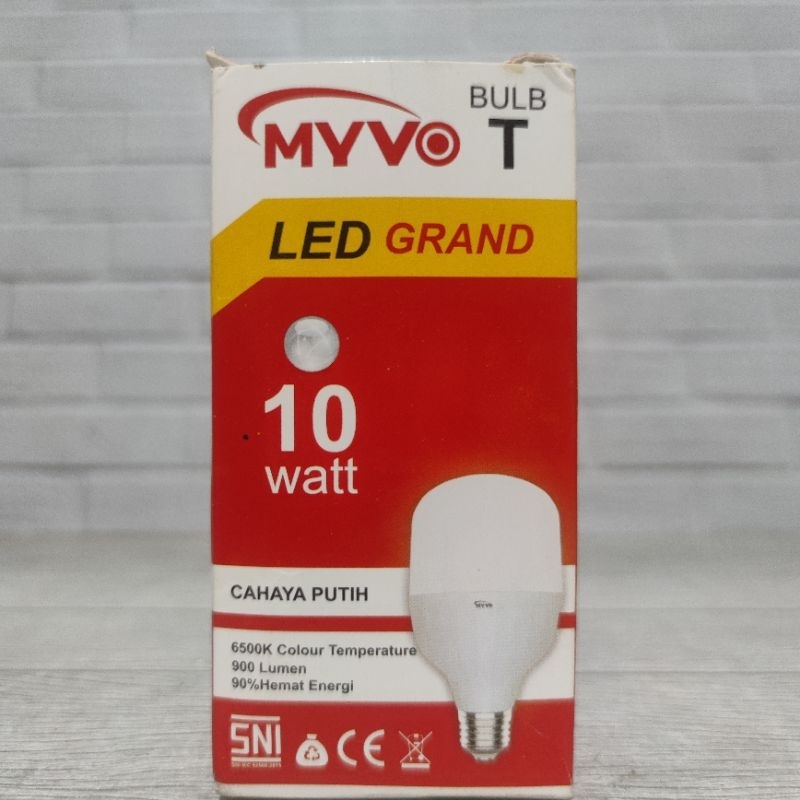 MYVO GRAND LAMPU LED T BULB CAPSULE 10W 10 WATT BOHLAM BERGARANSI KUALITAS BAGUS CAHAYA TERANG