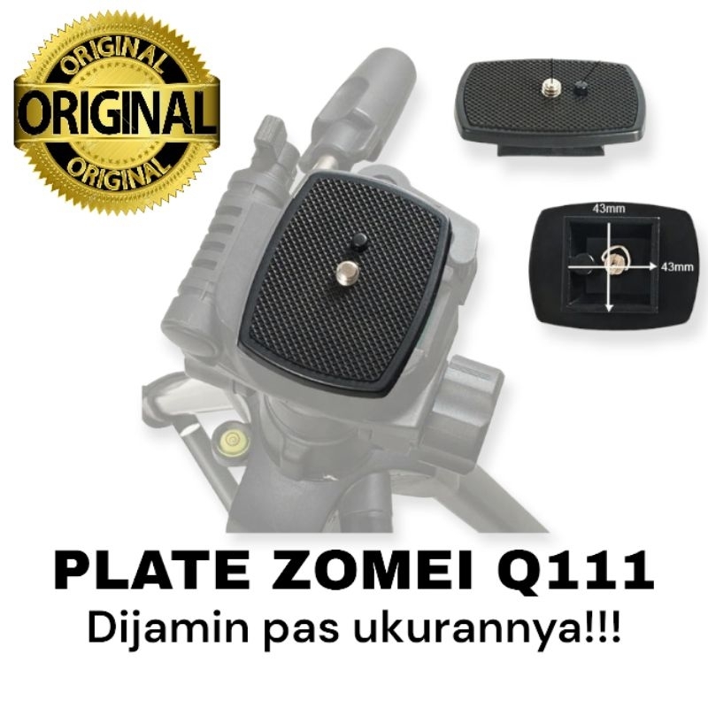 Quick Release Tripod ZOMEI Q111 Kedudukan Plate Kamera Tripod Zomei Q111