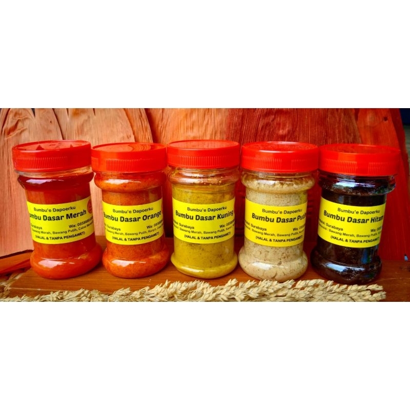 

Maknyuss1 Bumbu Dasar Putih / Merah / Kuning / Orange / Hitam (Non Msg)