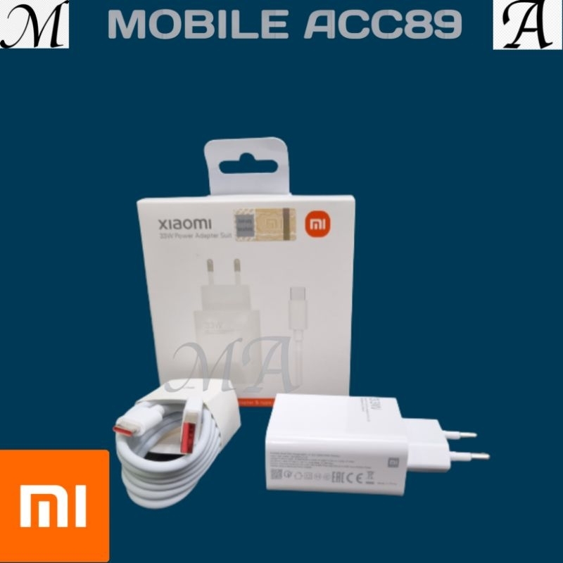 Charger Xiaomi 33 Watt Original Turbo Charger Type C Fast charging