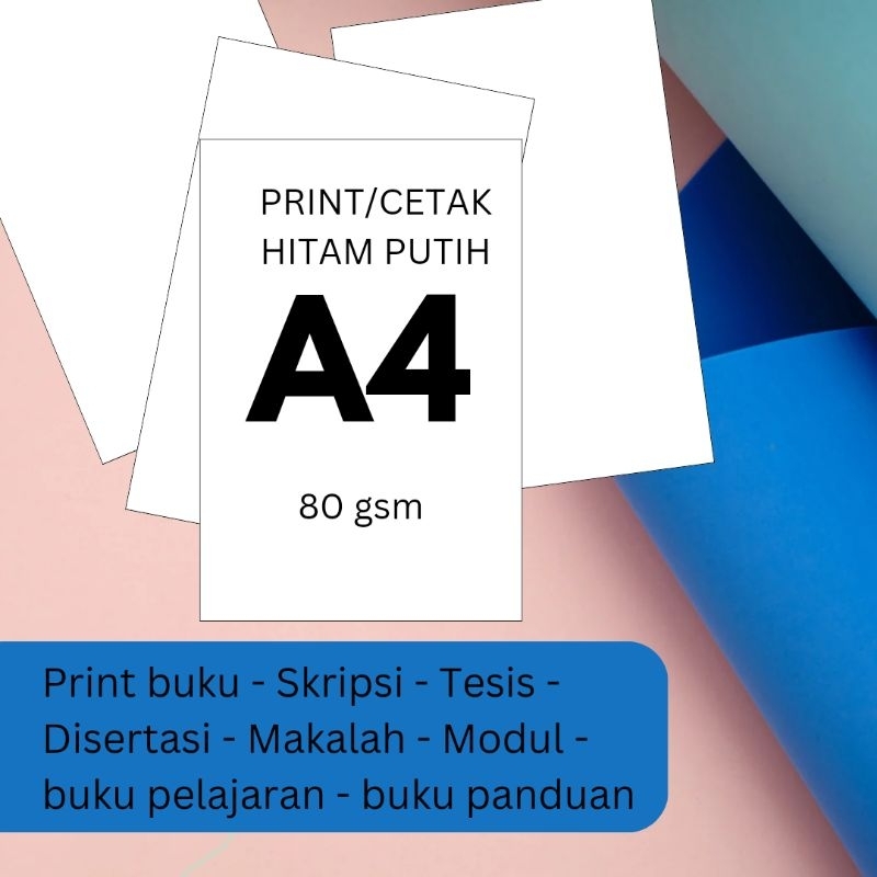 

JASA PRINT HITAM PUTIH HVS A4 (80gsm)
