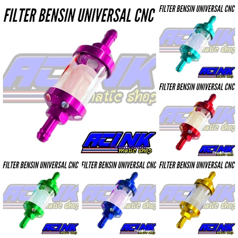 Filter bensin cnc universal / filter bensin cnc kaca bening