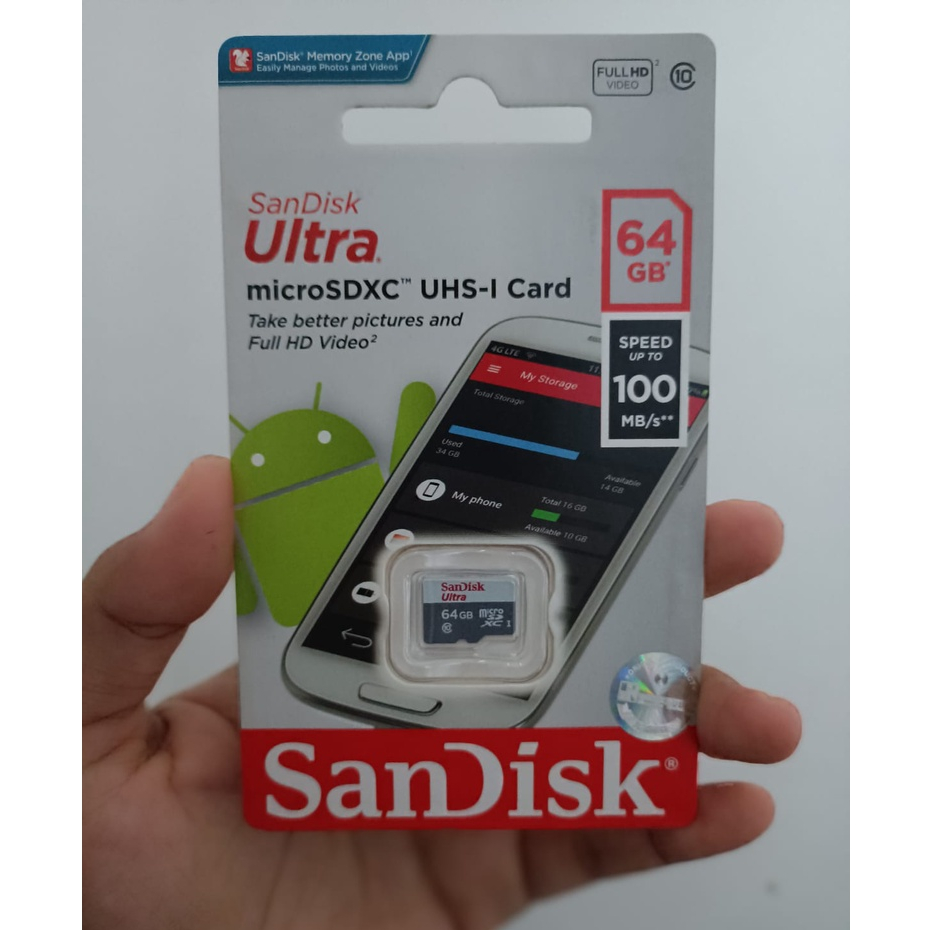 Micro SD Sandisk Ultra 100Mb/s MicroSDXC UHS-I - Garansi Resmi