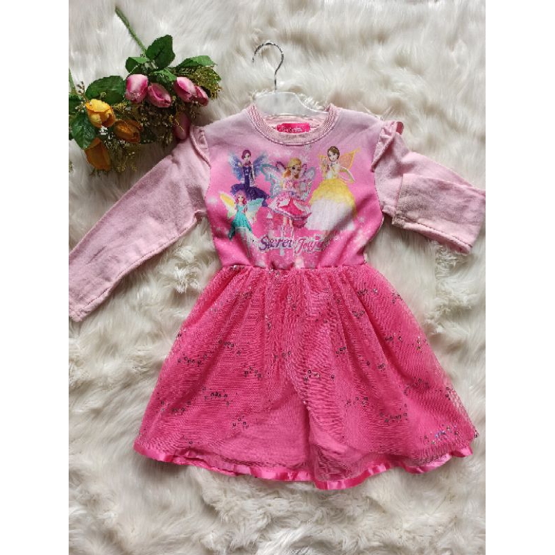 Dress Anak Barbie Preloved, Dress tutu anak, baju anak perempuan