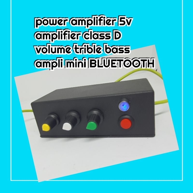 ampli mini bluetooth 5 V volume trible bas / POWER MINI STEREO 2 VOLUME KIRI KANAN , AMPLI MINI , MI