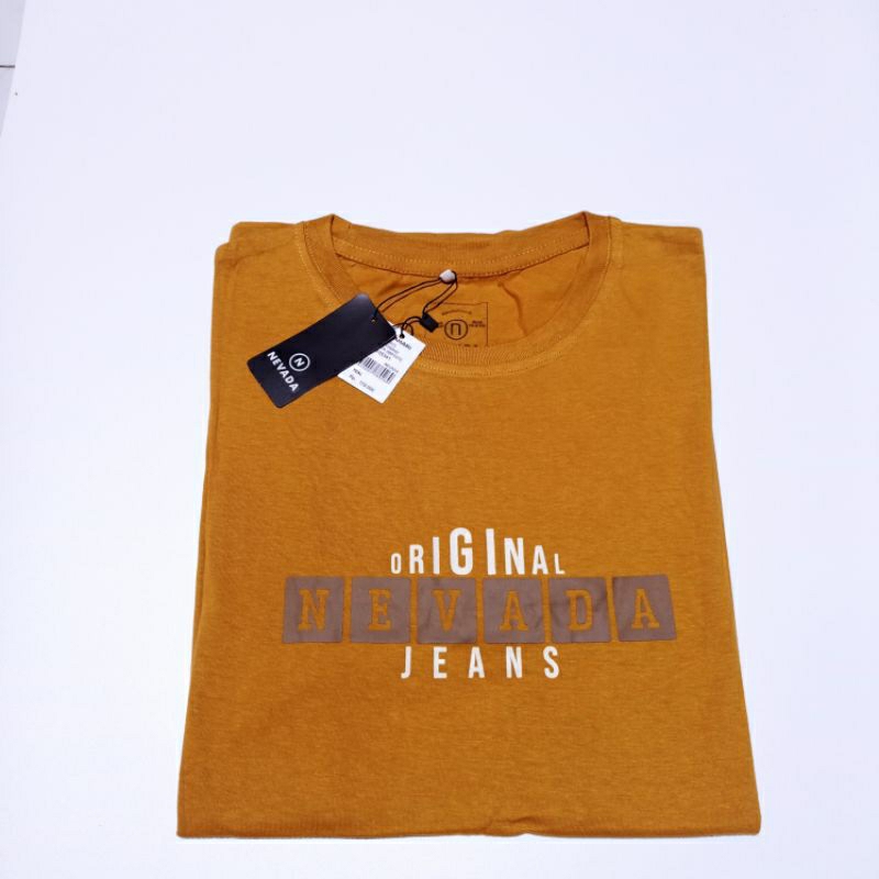 kaos oblong Nevada/size L/kaos branded cowok/kaos Nevada full tag matahari/kaos lengan pendek terbar