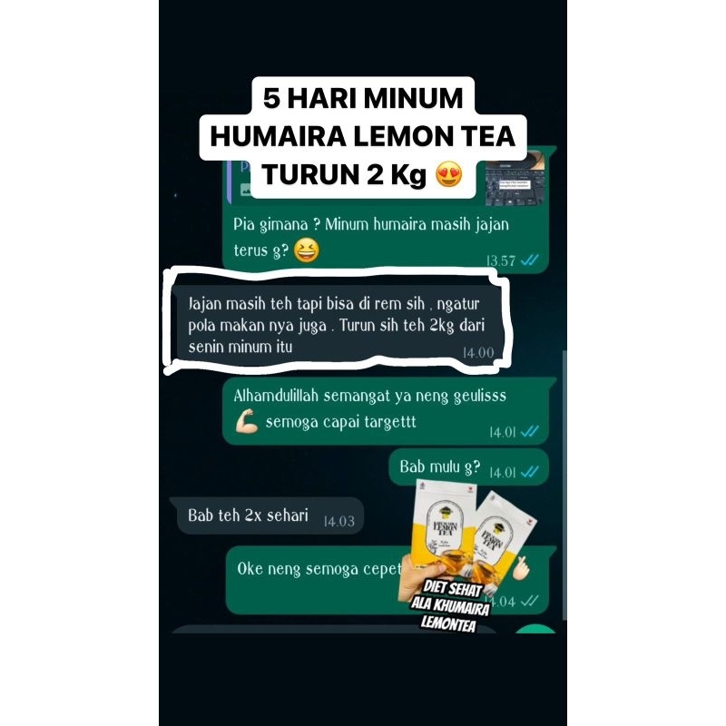 

LEMON TEA HUMAIRA ORIGINAL DIET ALAMI