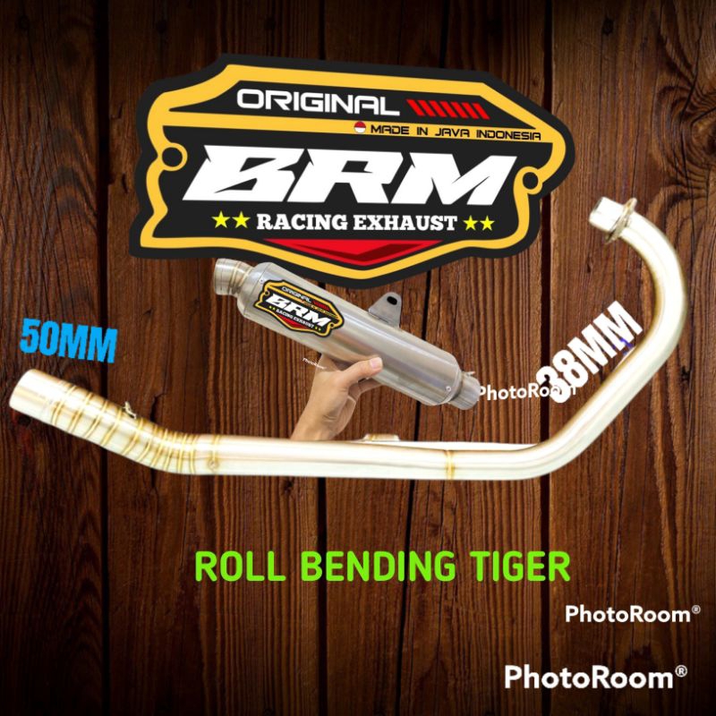 Knalpot BRM ORYGINAL JENONG KOMPETISI CANTOL LEHER ROLL BENDING TIGER