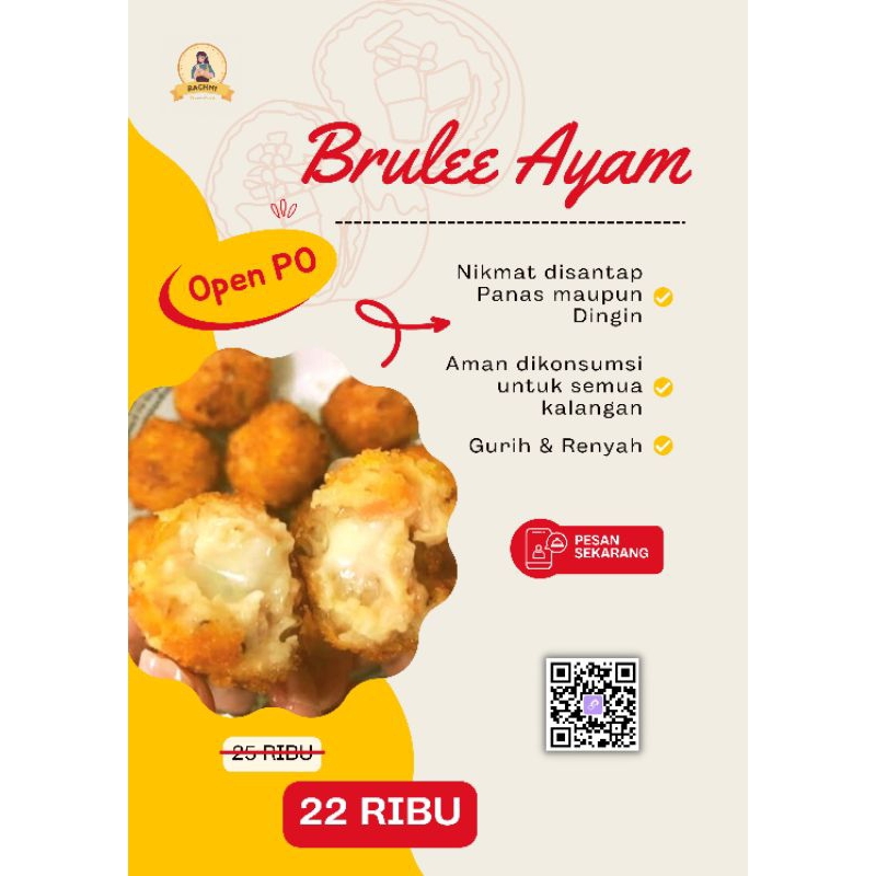

(Varian AYAM) RachmiShop_Food - BRULEE BOMB Dengan 4 Varian Isian Berbeda yang Menggugah Selera
