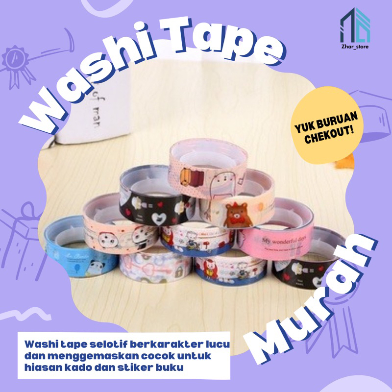 

SELOTIP MOTIF / WASHI TAPE DEKORASI / ISOLASI MOTIF LUCU IMUT BS