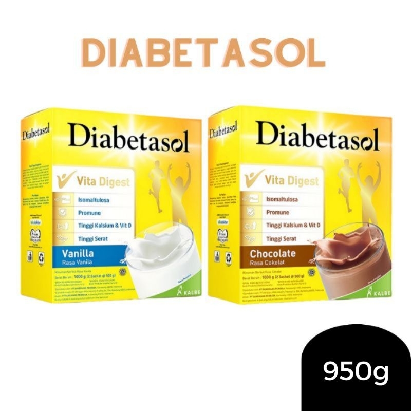 

Diabetasol Susu Diabetes Vanilla, Cokelat 950gr / 1 KG / 1000gr