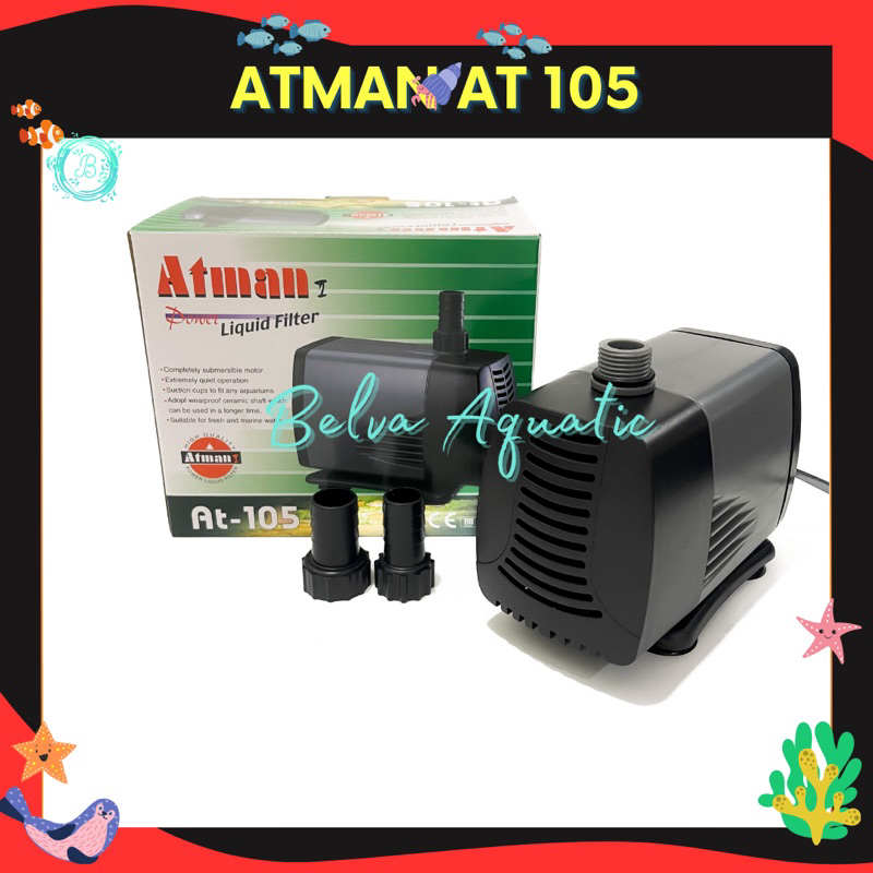 ATMAN AT-105 Pompa Celup Aquarium Kolam Hidroponik Aquascape Submersible Water Pump