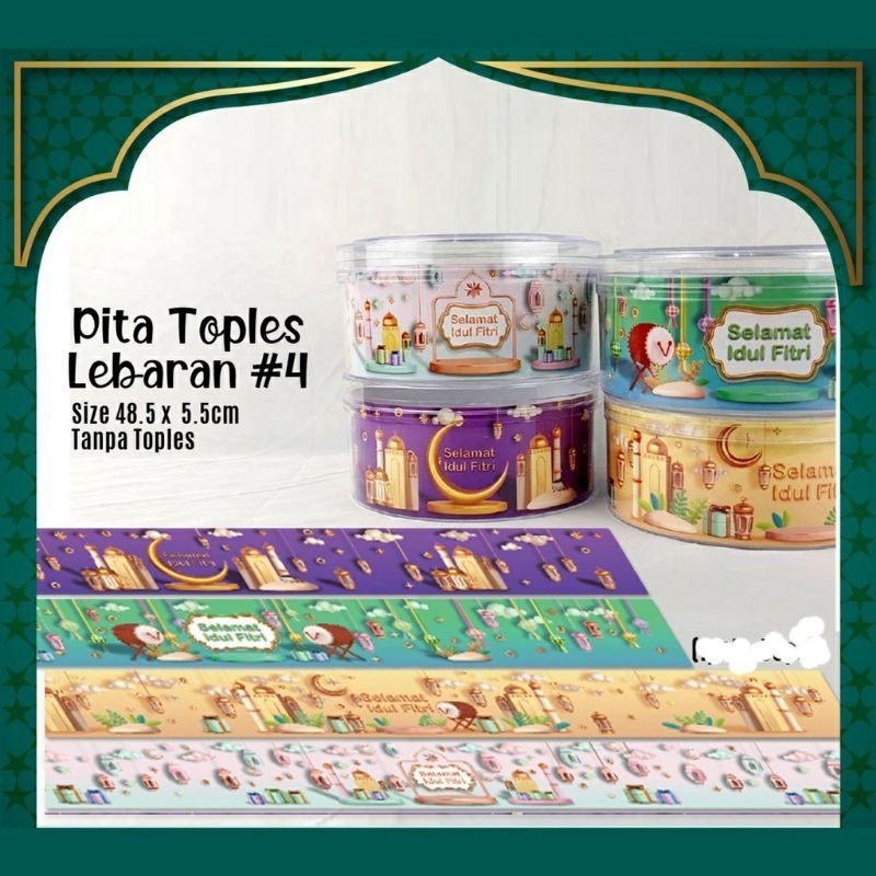

Slempang pita tali selamat idul fitri pita sabuk kue kering coklat parcel
