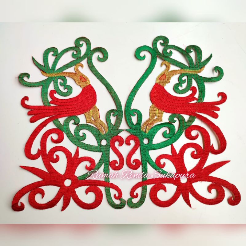 renda bordir motif dayak