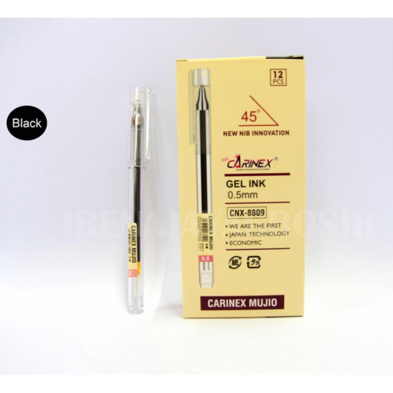 

Pulpen MURAH GEL CARINEX MUJIO GP 8809/ PEN GEL JAPAN 0,5 1box isi (12pc)