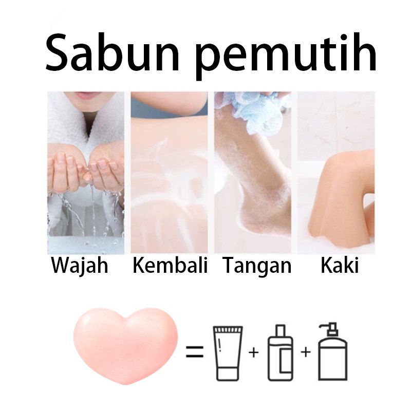 COD Peach Sabun Pemutih badan kulit wajah permanen Soap Whitening bleaching putih cerah original