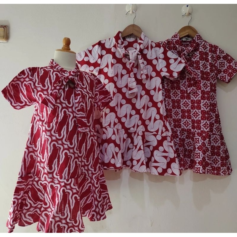 Dress batik anak | batik sekolah modern