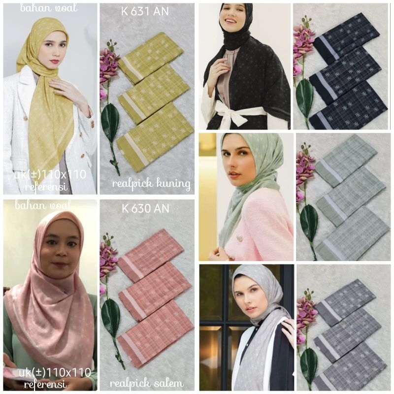 jilbab voal motif premium laser cut terbaru