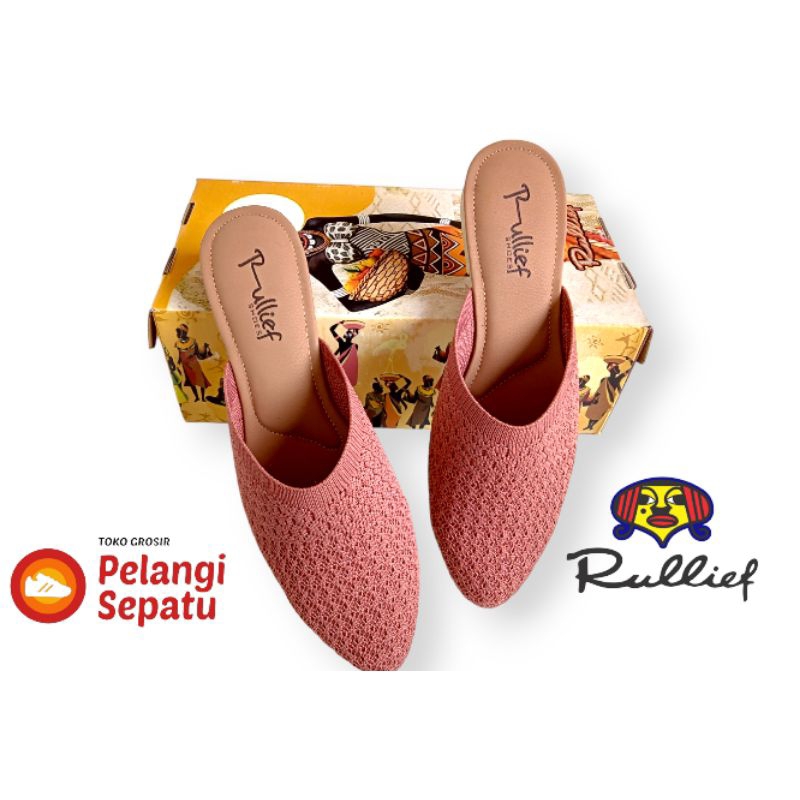 Sandal Rullief Selop Casual Tutong Flat// Sandal Rajut Wanita FSL 606