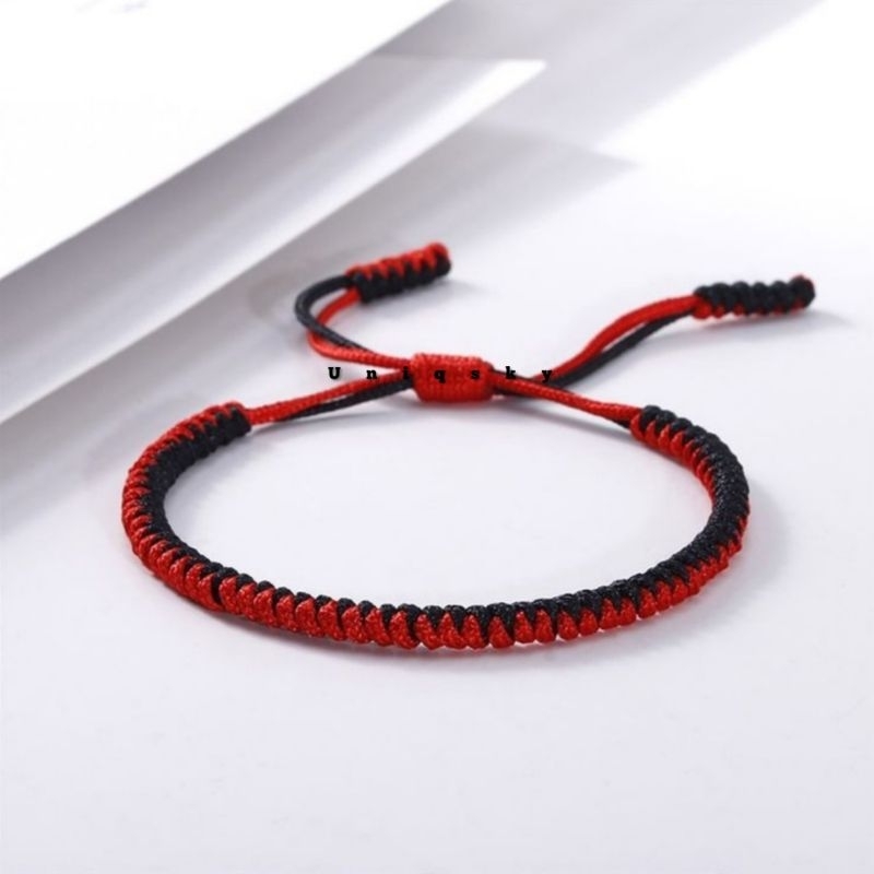 Gelang tali tibet gelang tali kebruntungan | gelang asli original tibetan black red uniqsky.
