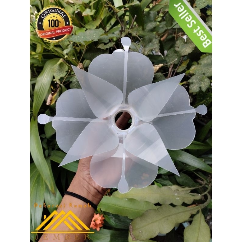 kelopak/kap bunga lampu dekorasi bahan mika kuat awet bisa di gunakan di dekorasi/ruangan murah cant