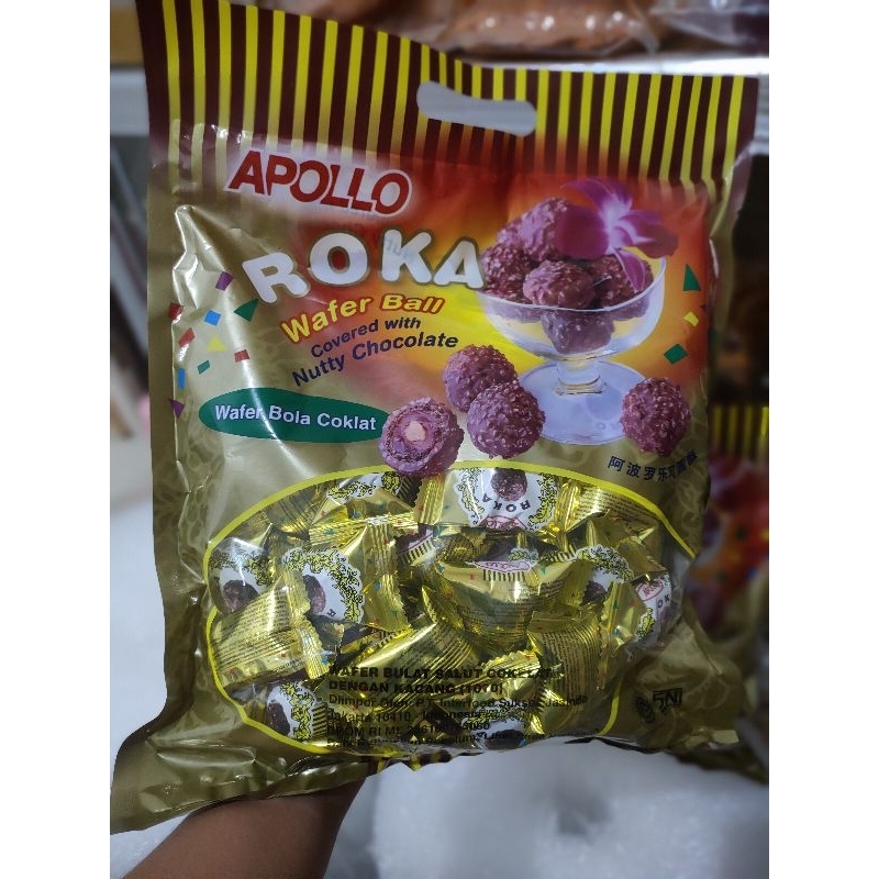 

APOLLO ROKA COKLAT/roka wafer ball refill 300gram 50pcs