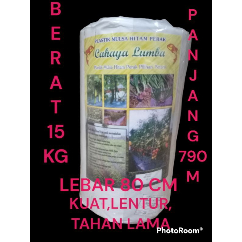 Plastik Mulsa hitam perak lebar 80 cm cahaya lumba