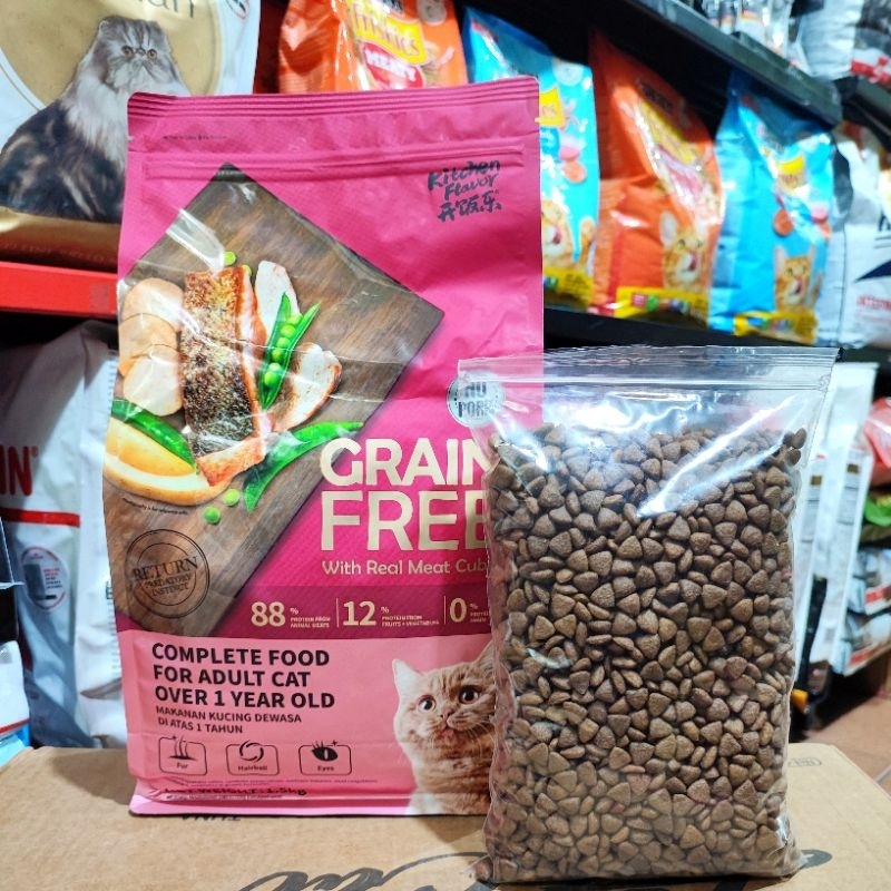 Kf Kitchen Flavour Adult / Dewasa - Makanan Kucing Dewasa 500gr Repack Setara Dengan Equilibrio
